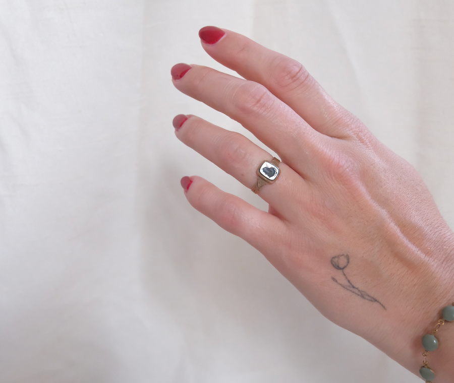 10K Bloodstone Intaglio Ring (5)