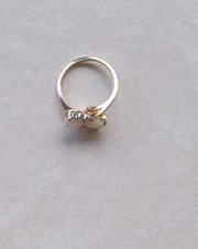 Opal and Diamond Antique Toi et Moi Ring 14k (8)