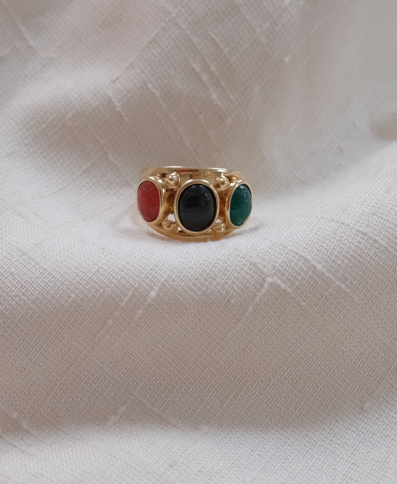 14K Gold Vintage Scarab Ring (7)