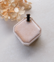 Art Deco Revival Onyx Ring, 10K, size 6.5