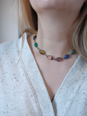 Layla Egyptian Revival Scarab Necklace - Stone Cooper