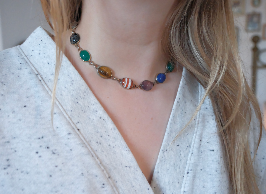 Layla Egyptian Revival Scarab Necklace - Stone Cooper