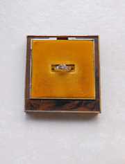Two-Tone Vintage Diamond Crossover Ring, 14K, size 4