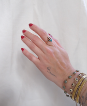 14K Victorian Pearl and Turquoise Navette Ring (7.75) - Stone Cooper