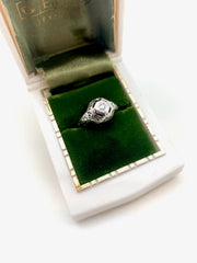 Deco Diamond Hexagon Ring (18k, 6.75)