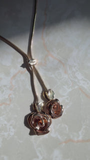 Midcentury Rose Lariat 12K GF