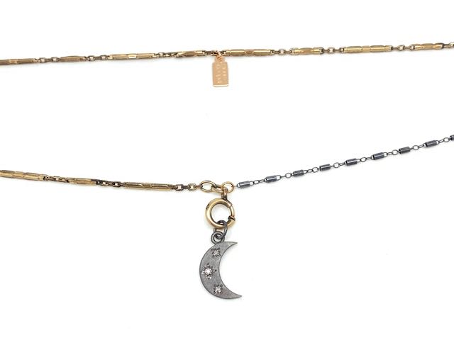 Gloria Diamond Moon Necklace