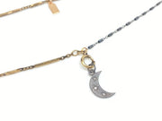Gloria Diamond Moon Necklace