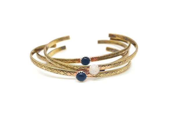 Moonstone / Onyx Heritage Cuff