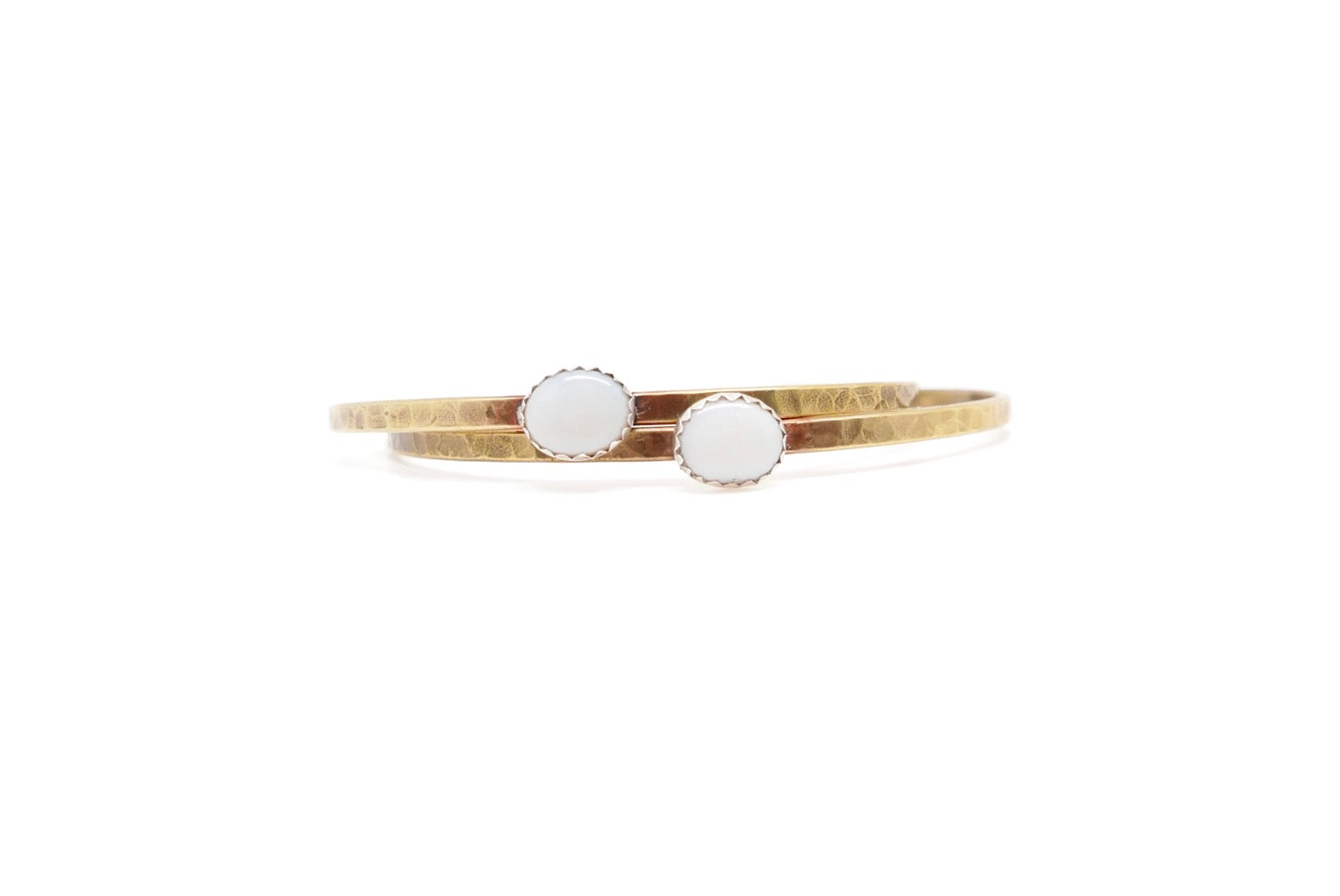 Opal Everyday Cuff, Silver or Brass