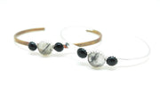Tourmalated Quartz and Onyx Everyday Cuff
