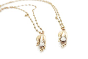 Moonstone Mudra Hand Necklace