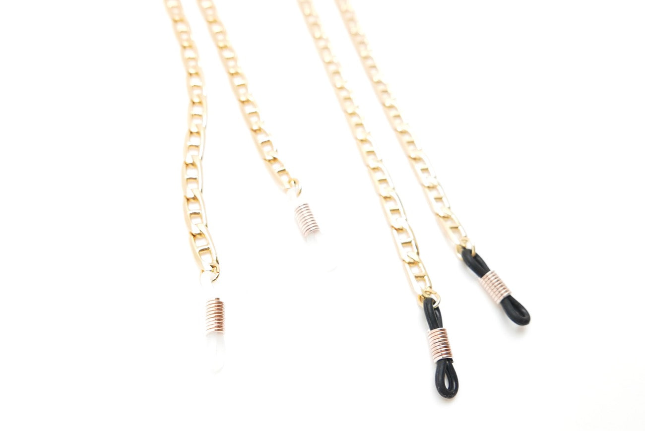 Solid gold hot sale eyeglass chain