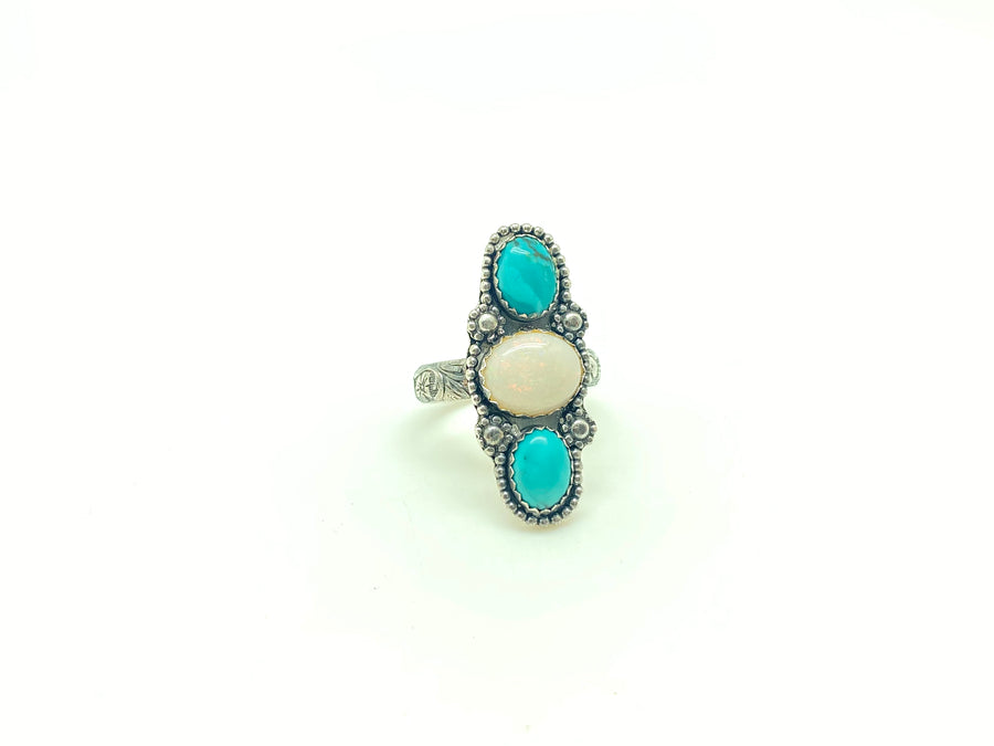 Turquoise & Opal Ring (7)