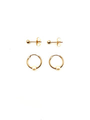 Tiny Gold Earring Set