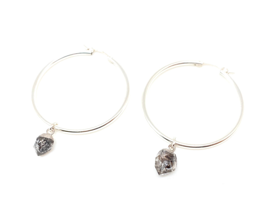 Silver Herkimer Hoops (Small & Large)