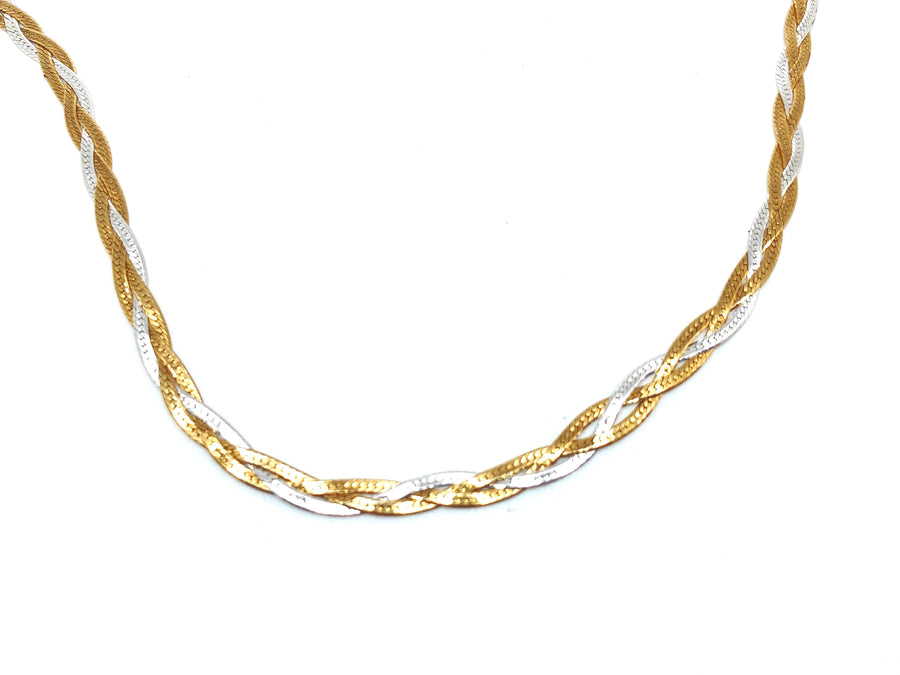 Shirley Mixed-Metal Braid Necklace