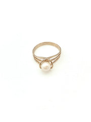 Pearl Flo Ring (Vermeil, size 7)