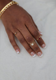 Pearl Flo Ring (Vermeil, size 7)