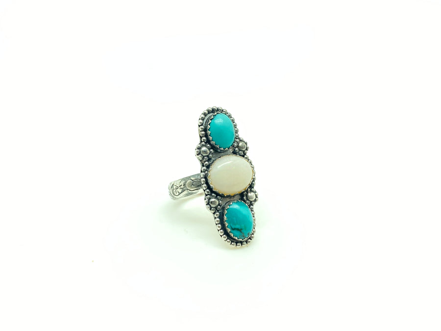 Turquoise & Opal Ring (7)