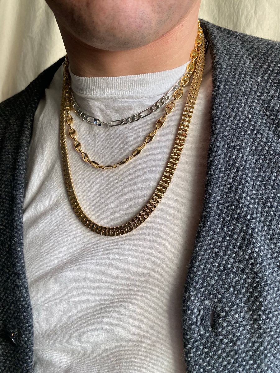 The Carmella Heavy Vintage Gold Chain (3 lengths)