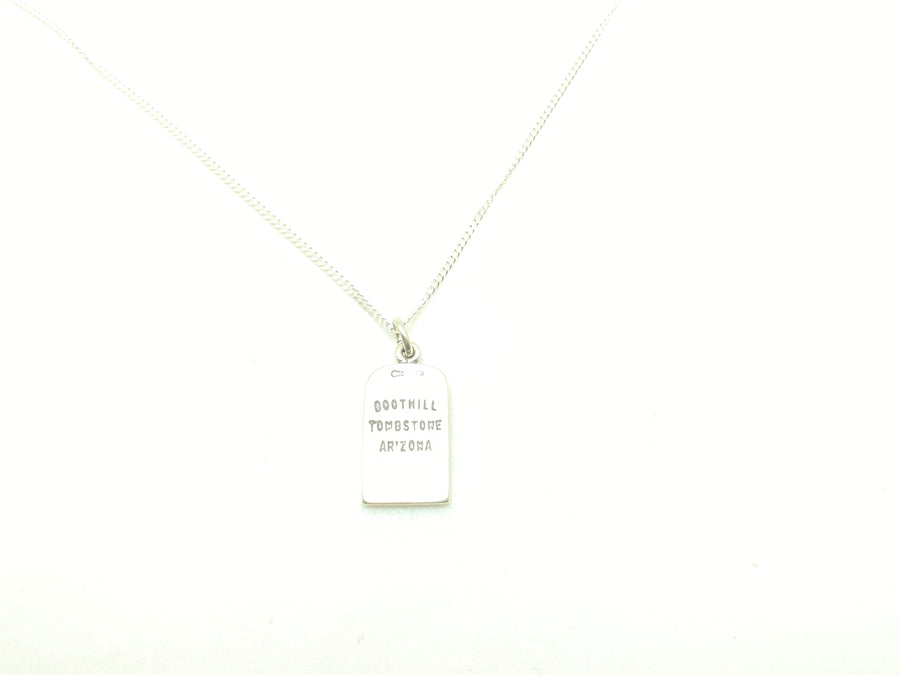 No Les, No More Tombstone Necklace